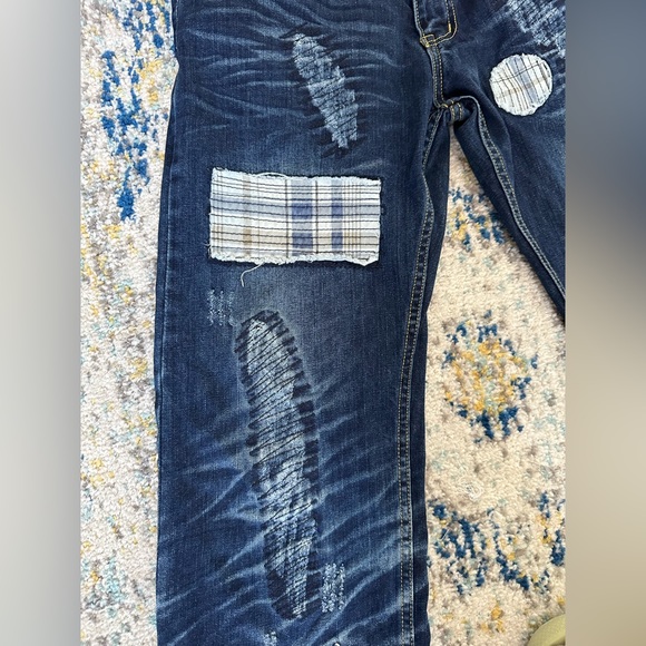 VINTAGE PATCHWORK SEXTY7REDD STRAIGHTLEG JEANS!!!! - Picture 4 of 9